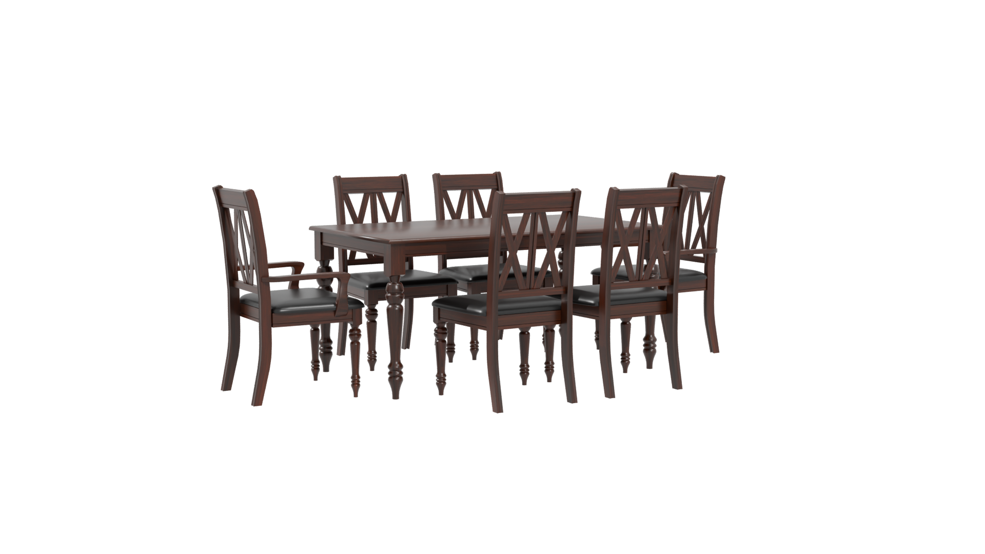Elegant Dining Table Set 3D - Professional 3D Model Render 4