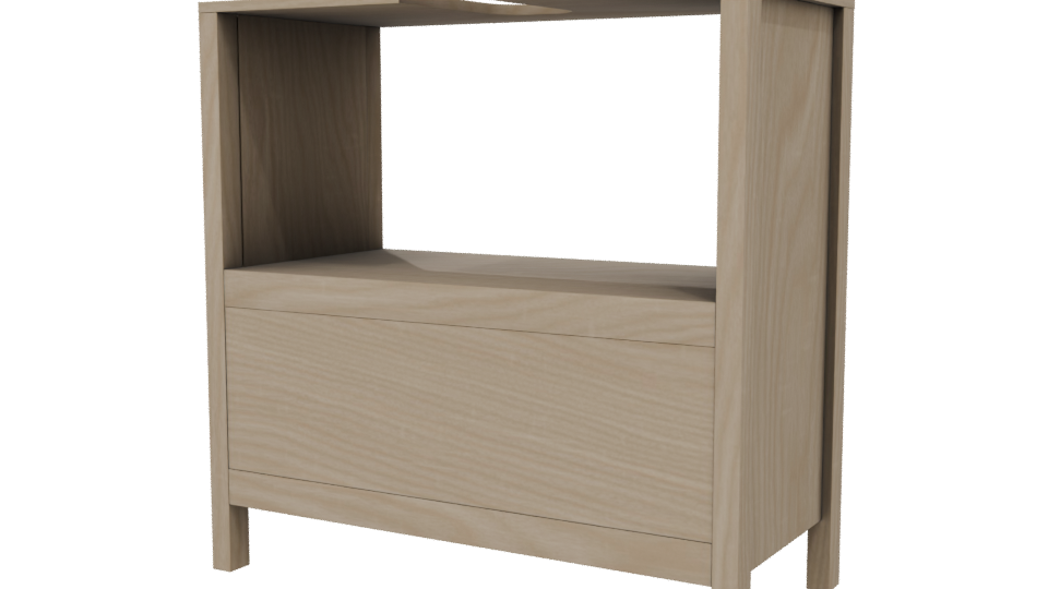 Contemporary Nightstand 3D Model - Professional 3D Model Render 6