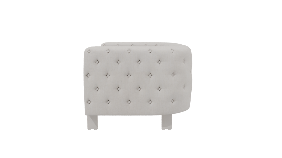 Elegant Sofa with Gold Accents - Professional 3D Model Render 2