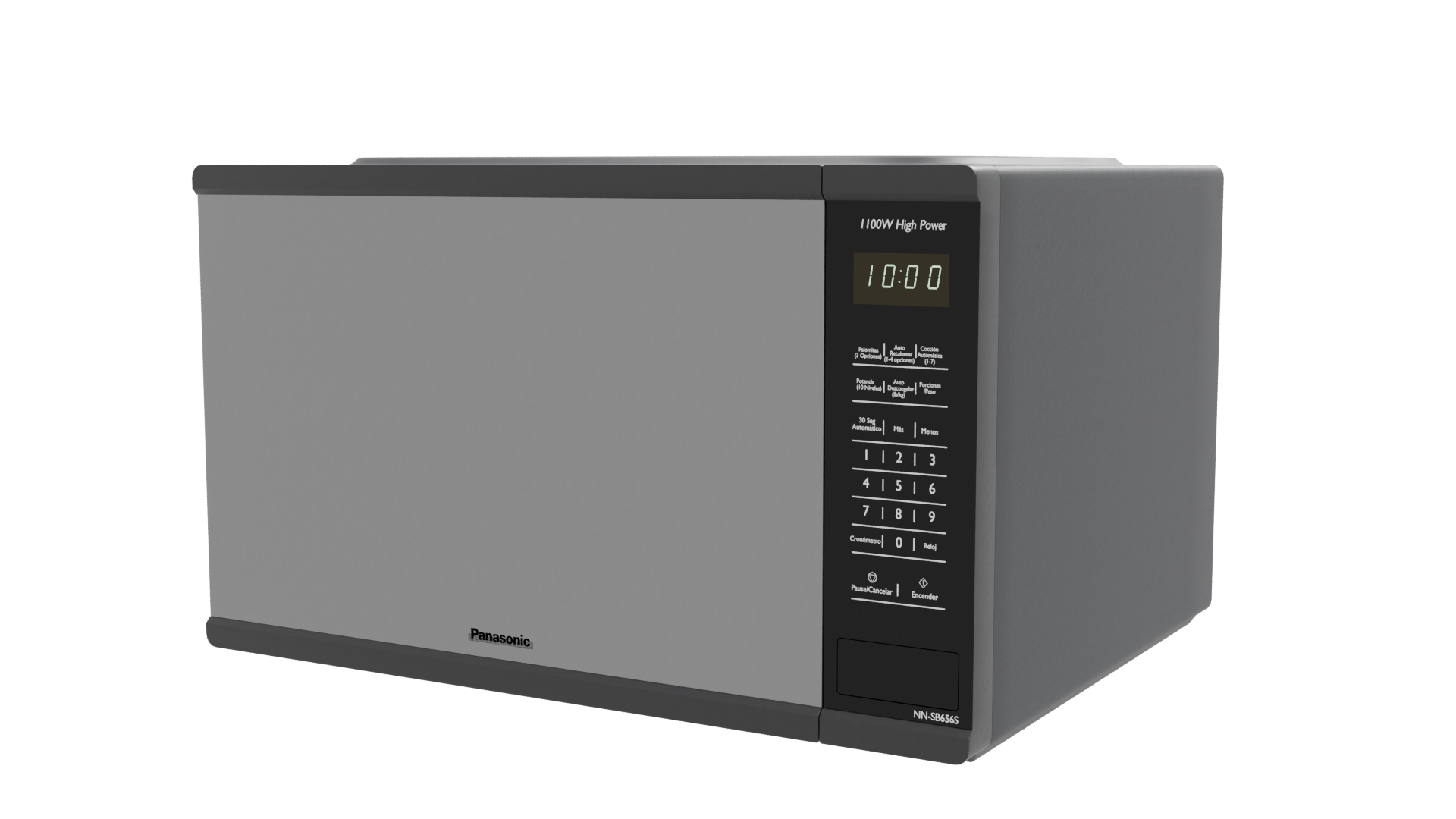 Sleek Black Microwave Oven 3D - Professional 3D Model Render 12