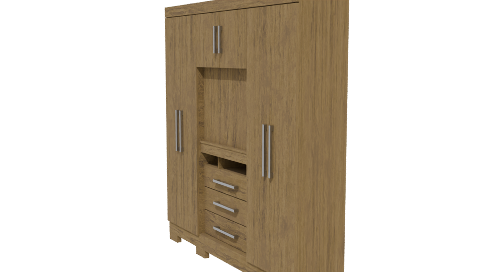 Stylish Wooden Cabinet 3D Model - Professional 3D Model Render 13