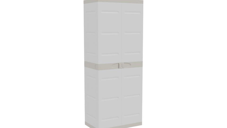 Beige Double Door Closet 3D - Professional 3D Model Render 10