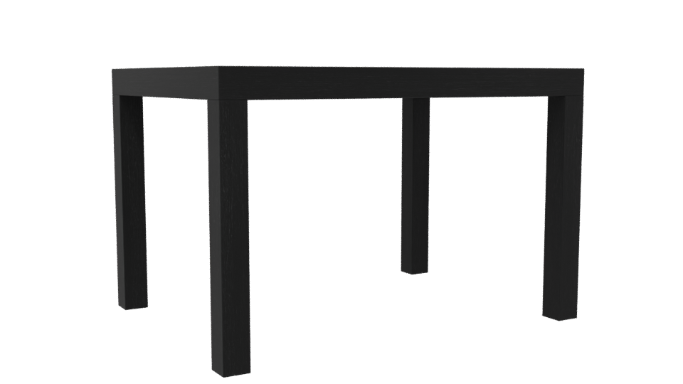 Stylish Black Wooden Table 3D - Professional 3D Model Render 7