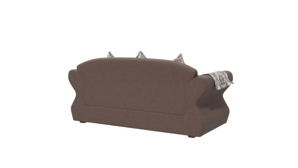 Stylish Brown Sofa 3D Model - Professional 3D Model Render 6