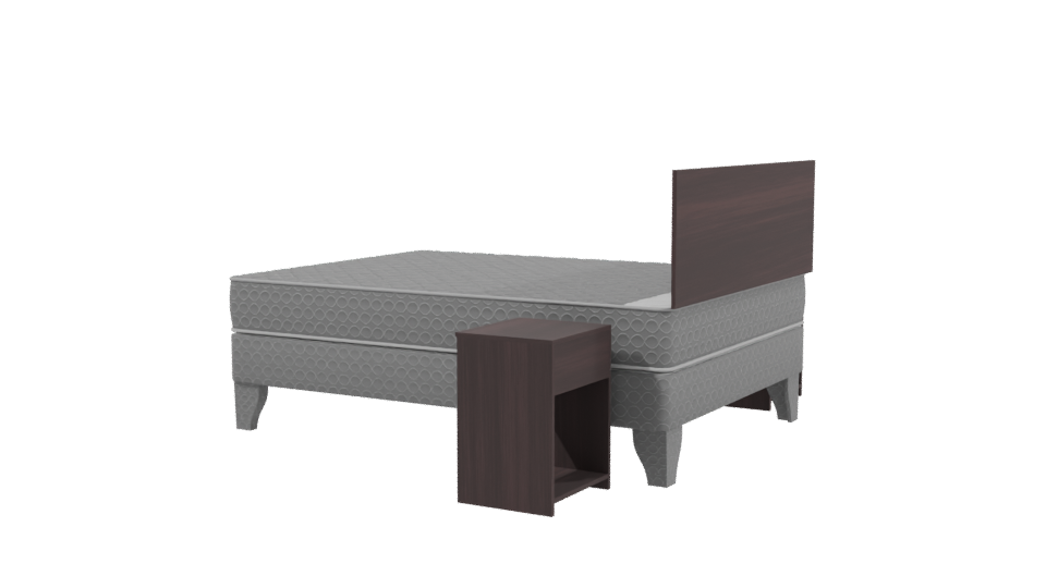 Stylish Modern Bed 3D Model - Professional 3D Model Render 3