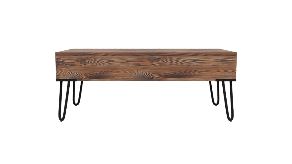 Rustic Wooden Coffee Table 3D - Professional 3D Model Render 5
