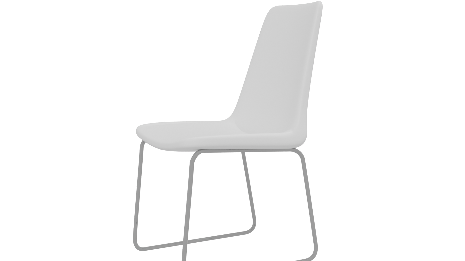 Minimalist White Chair Model - Professional 3D Model Render 13