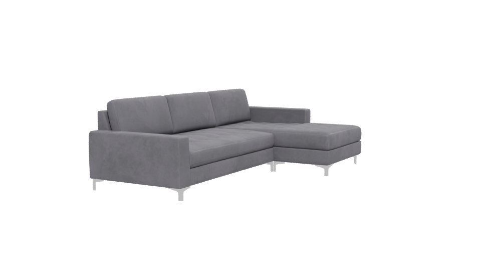 Contemporary Fabric Sectional Sofa 3D Model - Professional 3D Model Render 12
