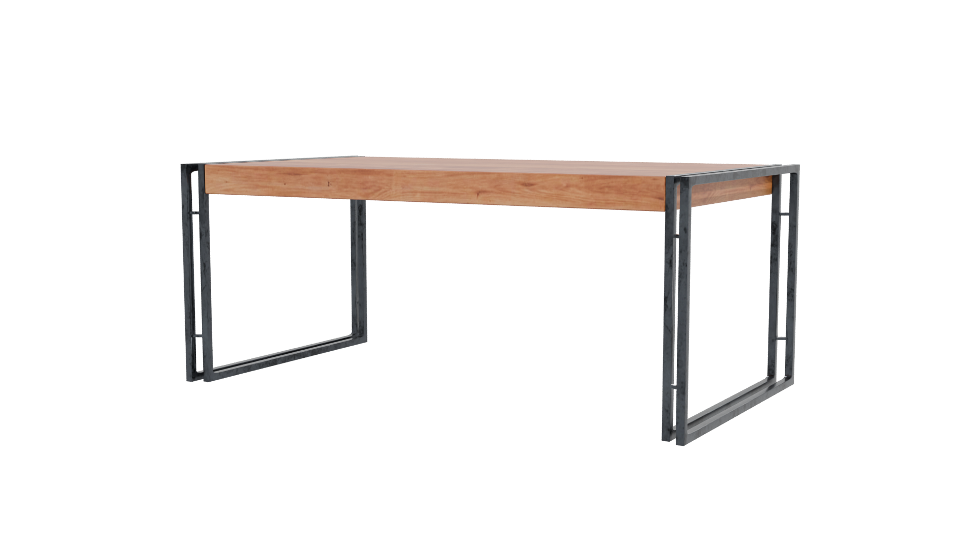 Industrial Wooden Table 3D Model - Professional 3D Model Render 12