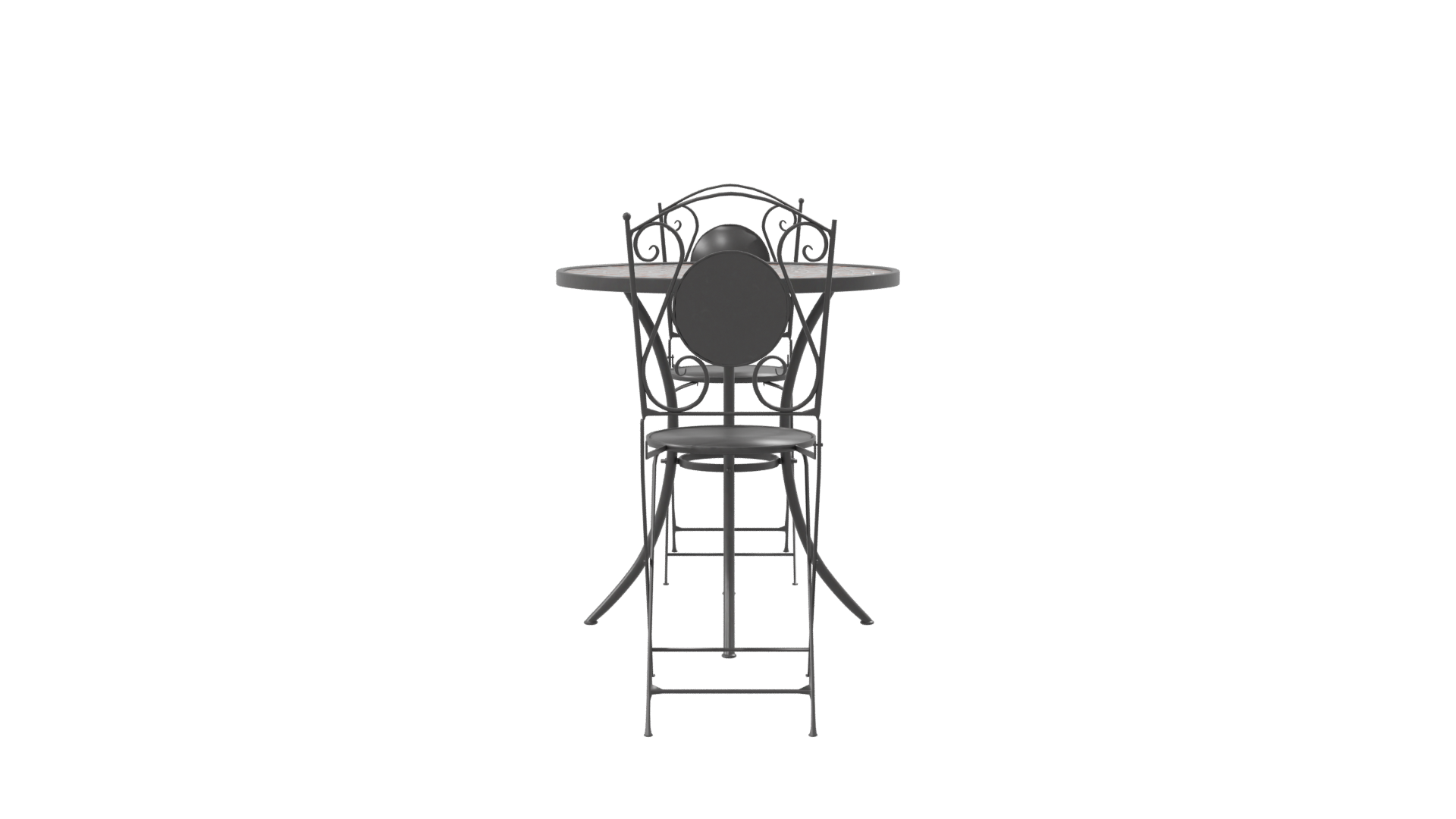 Stylish Bistro Table Set 3D - Professional 3D Model Render 8