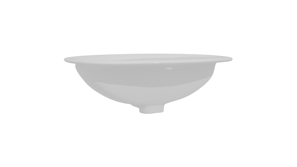 Elegant Round Ceramic Sink 3D Model - Professional 3D Model Render 4