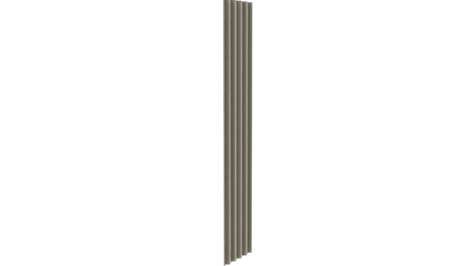 Stylized Vertical Slatted Column Model - Professional 3D Model Render 9