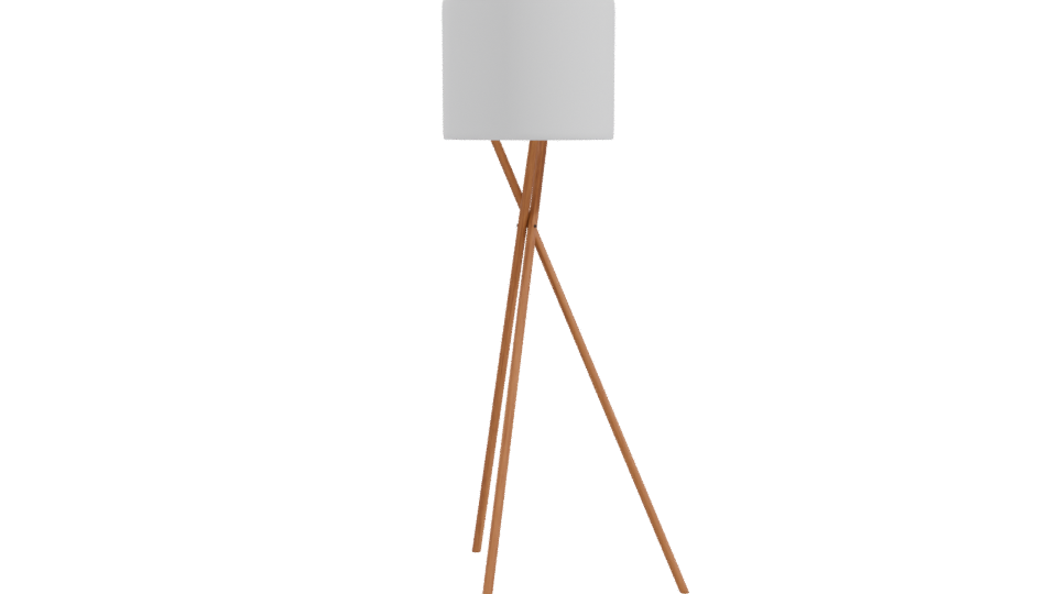 Minimalist Wooden Tripod Lamp 3D - Professional 3D Model Render 10