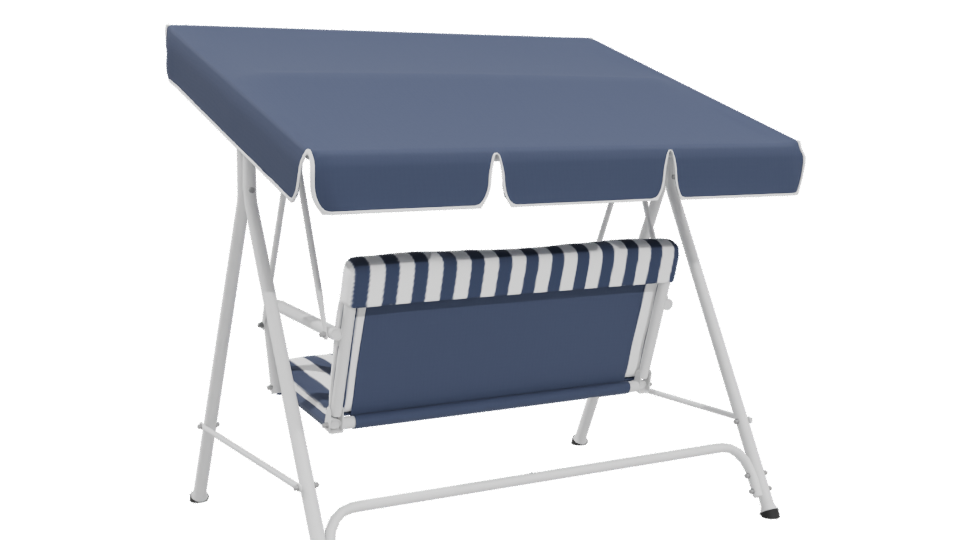 Stylish Outdoor Swing Bench Model - Professional 3D Model Render 4