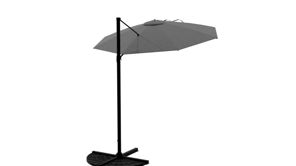 Stylish Outdoor Patio Umbrella 3D Model - Professional 3D Model Render 9