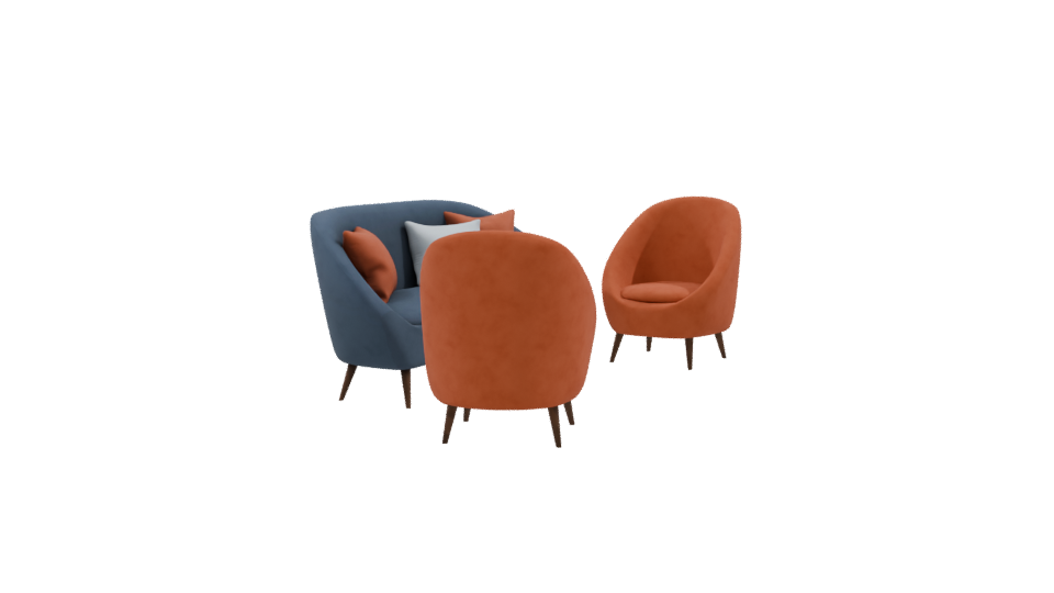 Stylish Modern Sofa Set 3D - Professional 3D Model Render 9