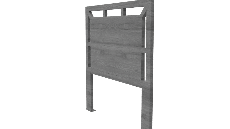 Elegant Upholstered Headboard Model - Professional 3D Model Render 7