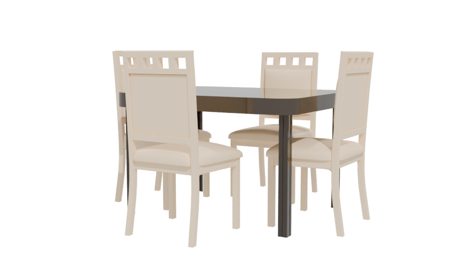 Stylish Dining Table Set 3D - Professional 3D Model Render 12