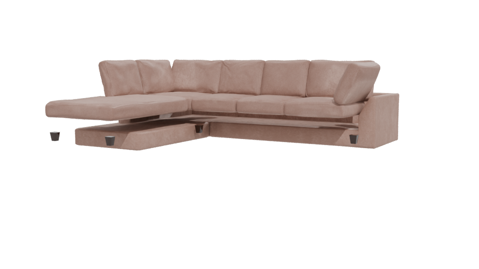 Contemporary L-Shaped Sofa Model - Professional 3D Model Render 12