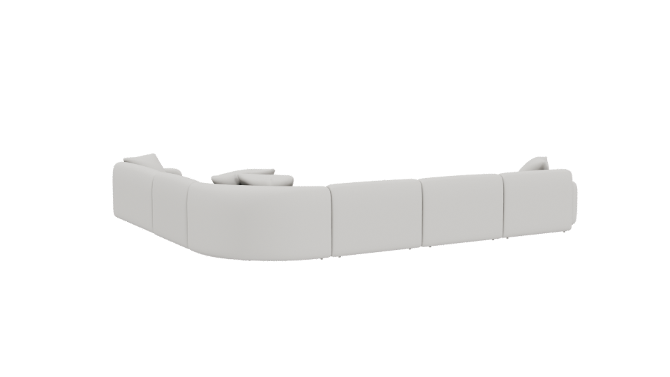 Modern Sectional Sofa 3D Model - Professional 3D Model Render 4