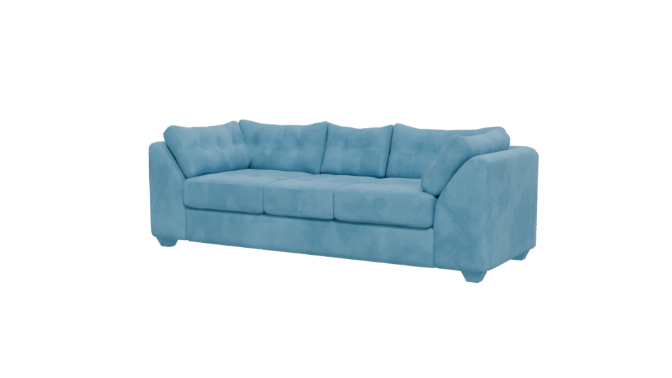 Sofa 3C Levante Blue Fabric Model - Professional 3D Model Render 12