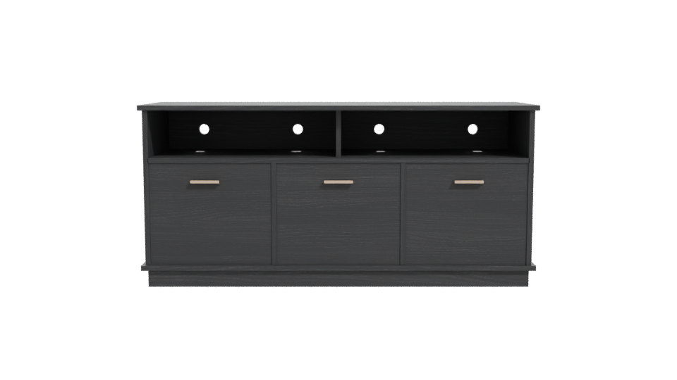 Stylish Modern Entertainment Center 3D - Professional 3D Model Render 11