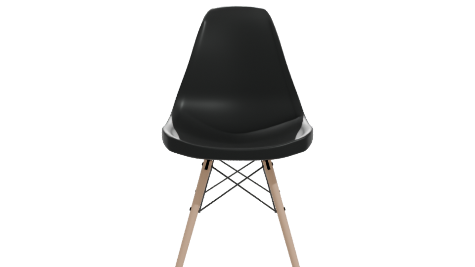 Black Modern Chair 3D Model - Professional 3D Model Render 11