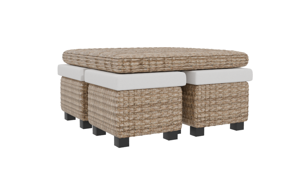 Stylish Outdoor Dining Table Set - Professional 3D Model Render 4