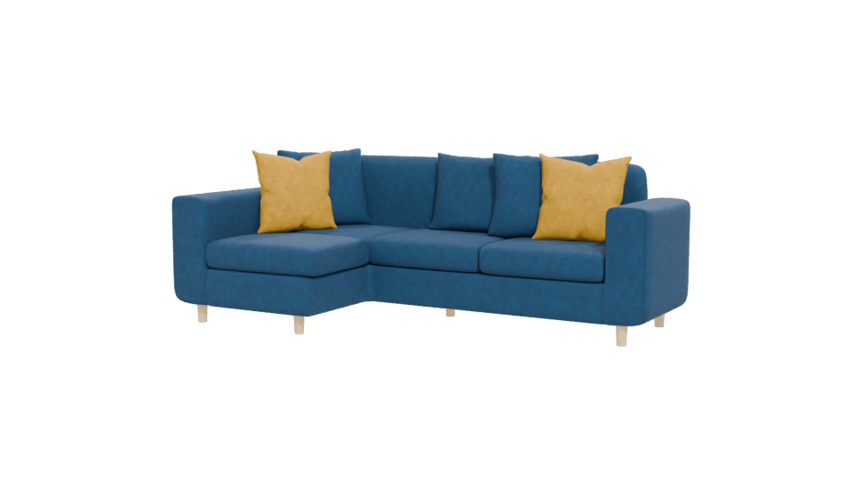 Stylish Blue Sofa 3D Model - Professional 3D Model Render 12
