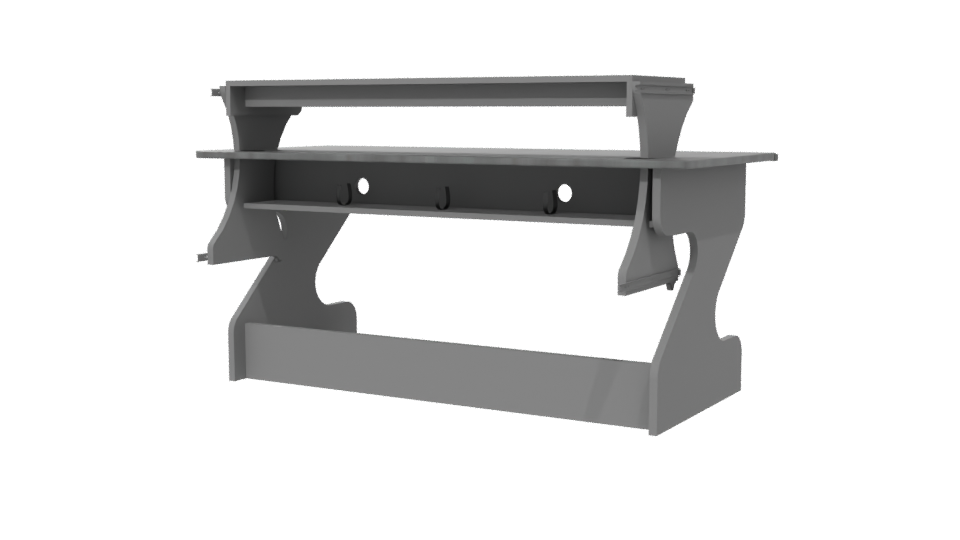 Sleek Modern Office Desk 3D Model - Professional 3D Model Render 6