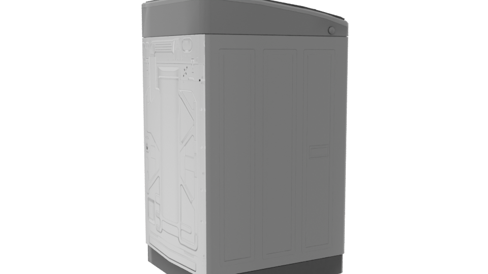 Stylish Top-Load Washing Machine 3D - Professional 3D Model Render 7