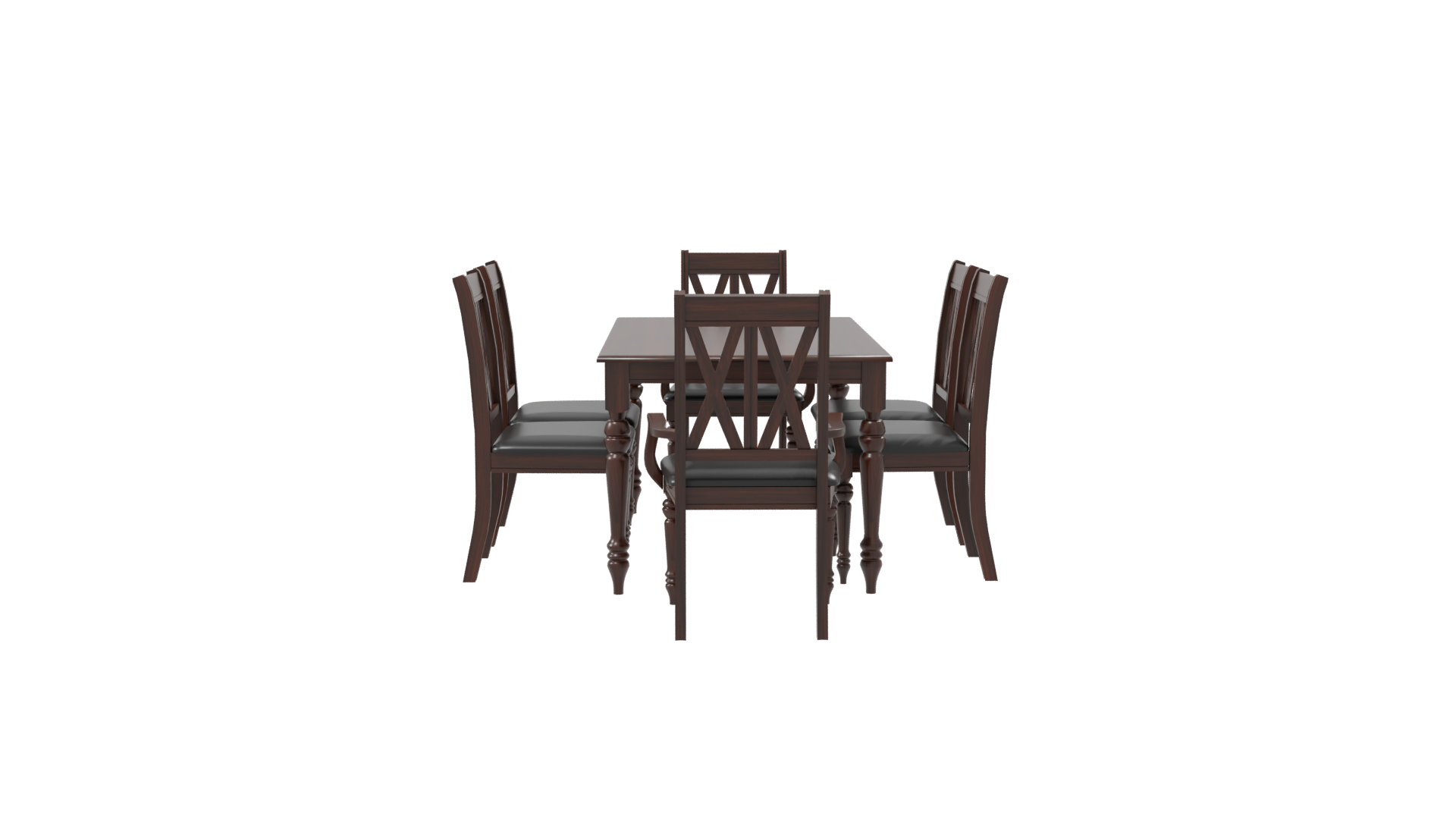 Elegant Dining Table Set 3D - Professional 3D Model Render 8