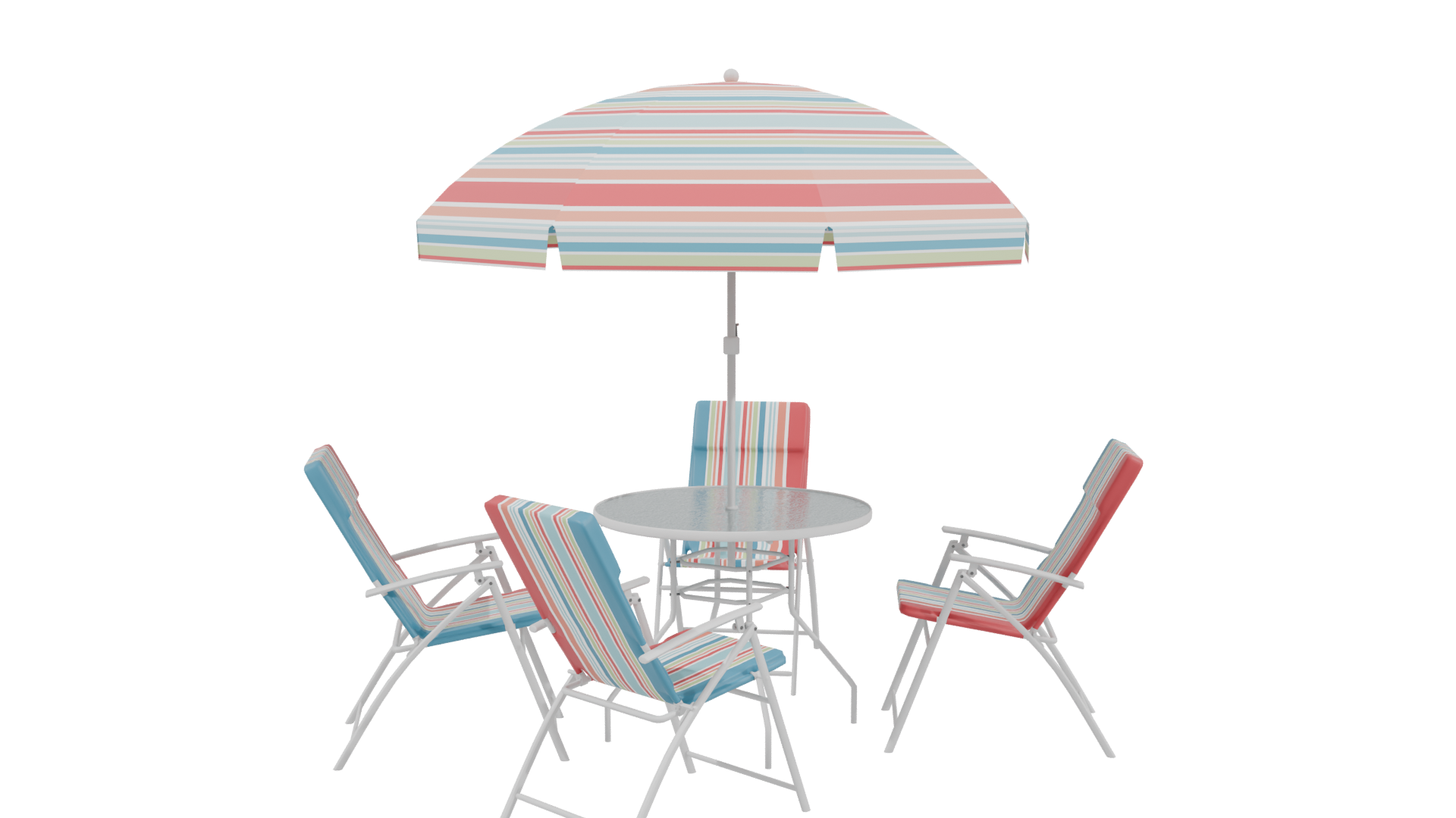 Colorful Outdoor Patio Set 3D - Professional 3D Model Render 3