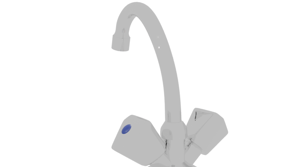 Vertical Kitchen Faucet Perugia 3D - Professional 3D Model Render 7