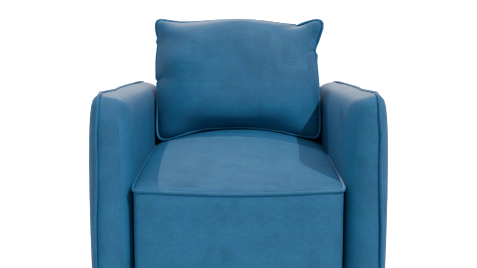 Stylish Modern Fabric Armchair 3D Model - Professional 3D Model Render 11