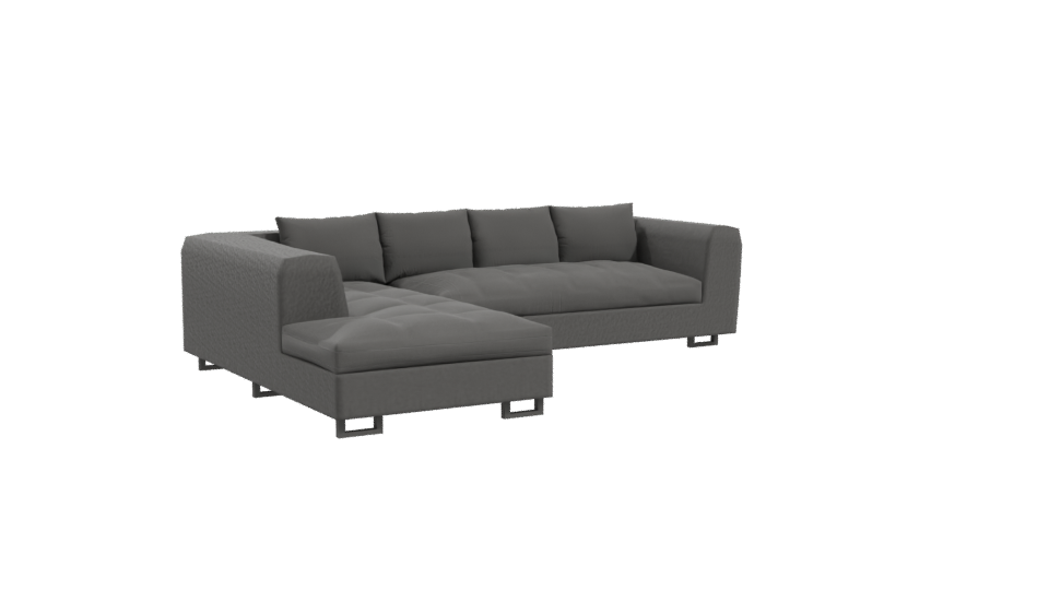 Contemporary L-Shaped Sofa Model - Professional 3D Model Render 10