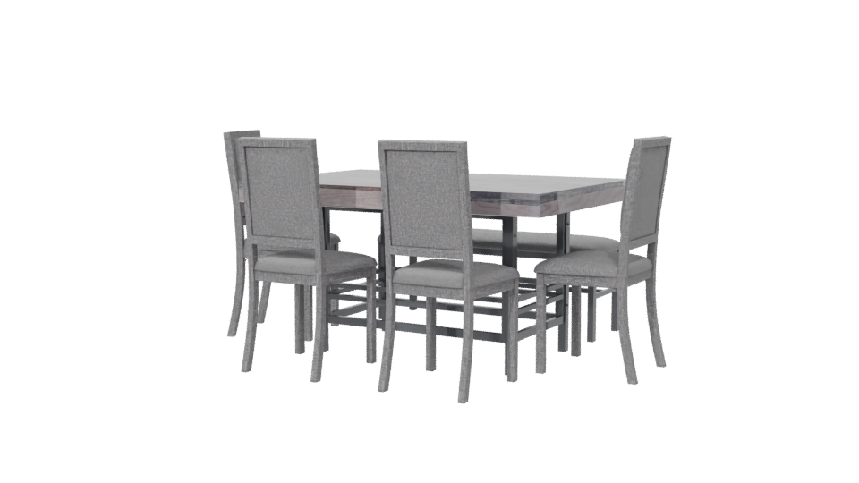 Stylish Modern Dining Set 3D - Professional 3D Model Render 6