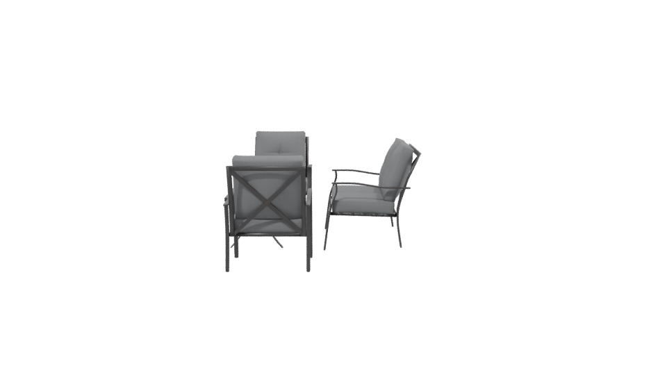 Stylish Outdoor Patio Furniture Set 3D Model - Professional 3D Model Render 2