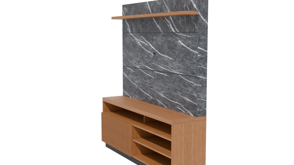 Modern Entertainment Center 3D - Professional 3D Model Render 13