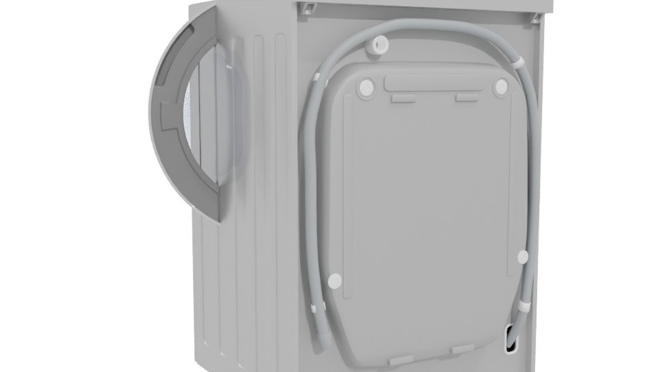 Front-Loading Washing Machine 3D - Professional 3D Model Render 4