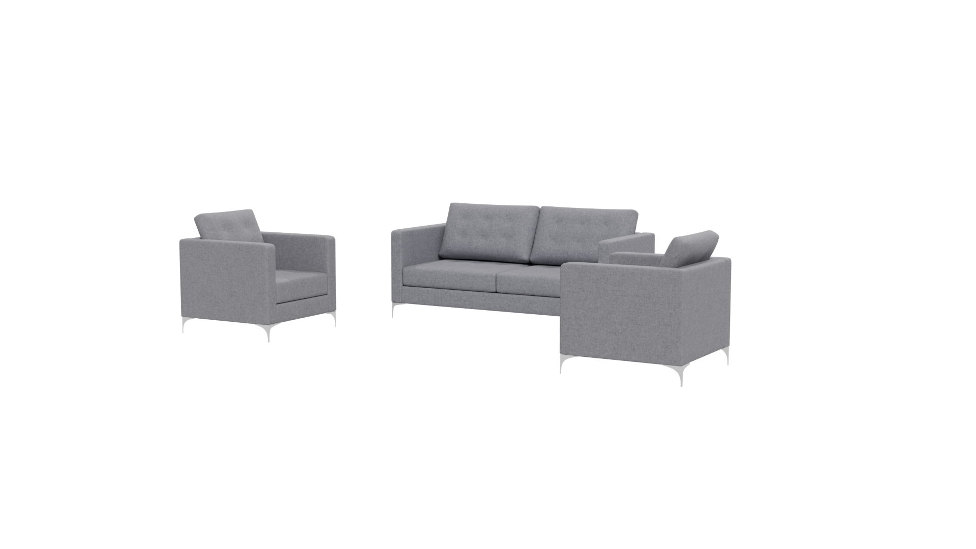 Stylish Modern Sofa Set 3D - Professional 3D Model Render 12