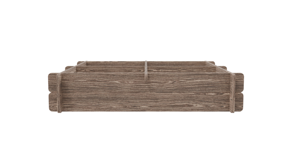 Rustic Wooden Raised Garden Bed 3D Model - Professional 3D Model Render 8