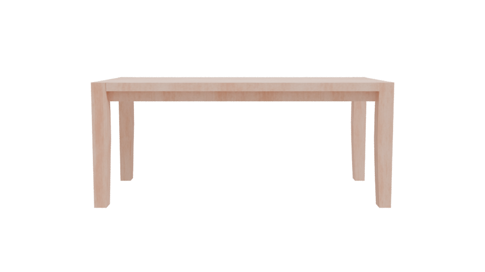 Elegant Wooden Dining Table 3D - Professional 3D Model Render 11