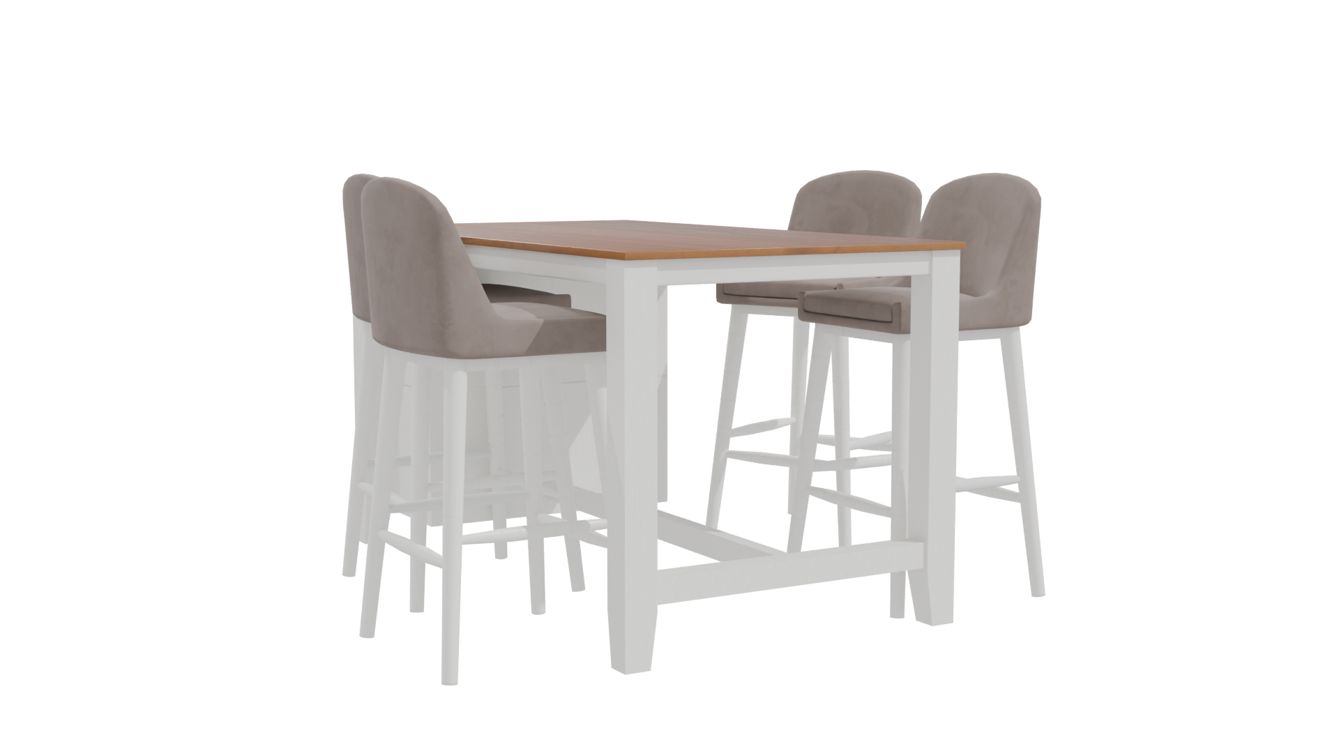 Stylish Modern Bar Table Set 3D Model - Professional 3D Model Render 10