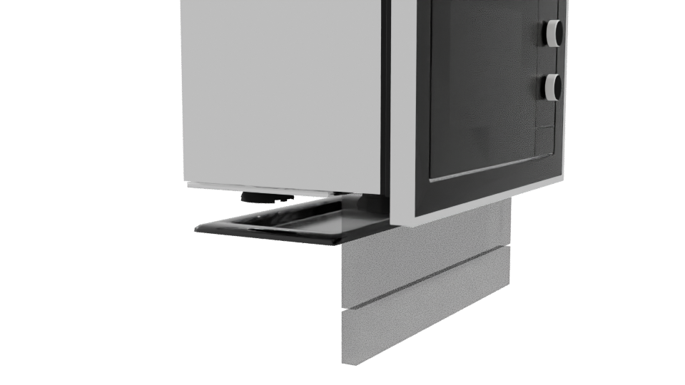 Sleek Black Microwave Oven 3D Model - Professional 3D Model Render 9