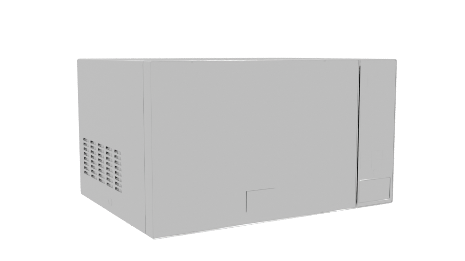 Compact Modern Microwave Model - Professional 3D Model Render 10