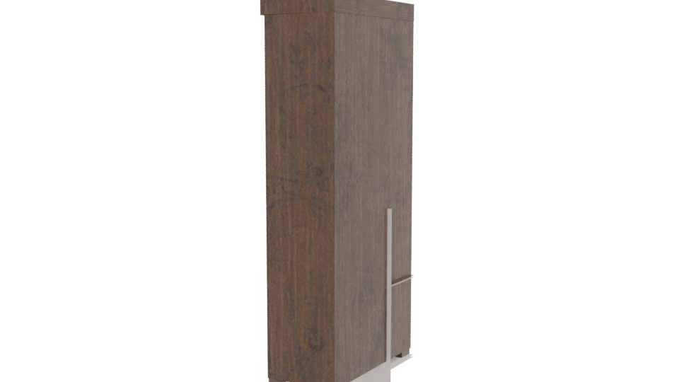 Elegant Wooden Wardrobe Model - Professional 3D Model Render 3