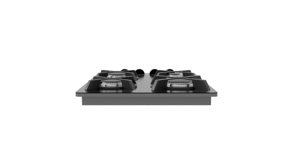 Sleek Gas Cooktop 3D Model - Professional 3D Model Render 8