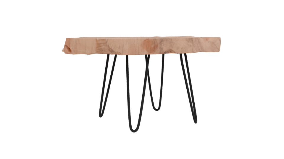 Stylish Wooden Coffee Table 3D Model - Professional 3D Model Render 4