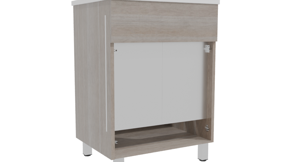 Contemporary Wooden Storage Cabinet 3D Model - Professional 3D Model Render 10